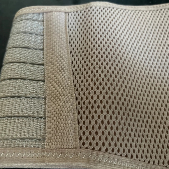 Maternity support belt Khaki tan elastic band stretchy comfort - Picture 6 of 7